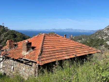 Dorfhaus Zum Verkauf Auf 4.400M2 Grundstück Mit Vollem Meerblick In Gökbel